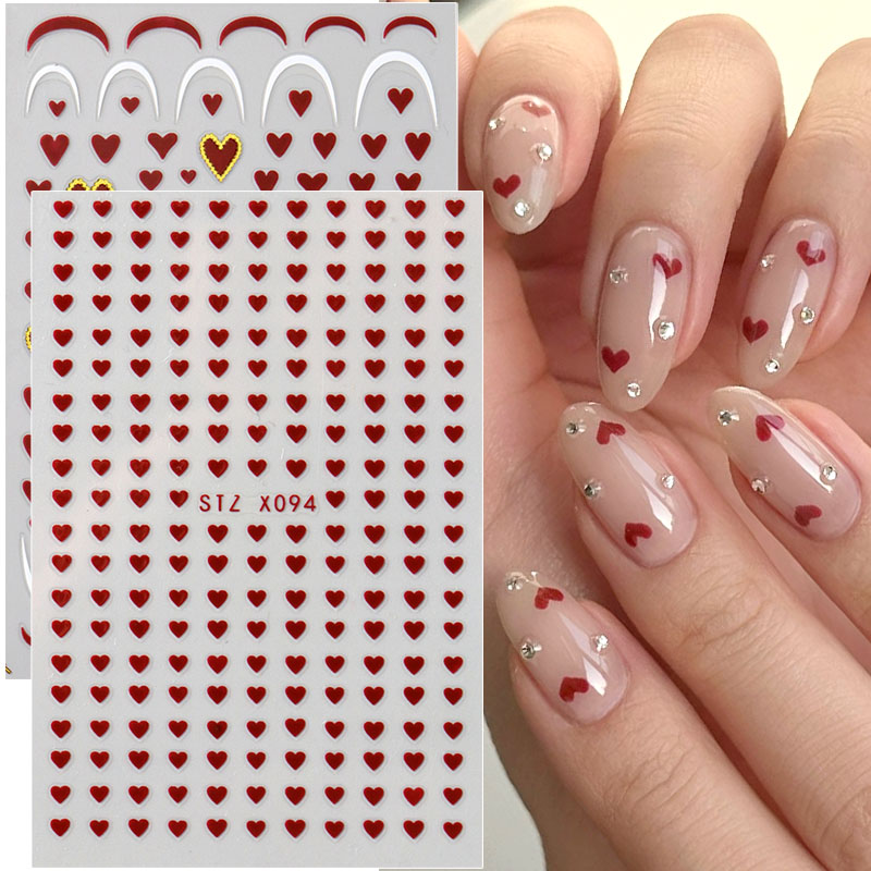 Nail Art Valentines Day - 2 шт., мини-наклейки для дизайна ногтей