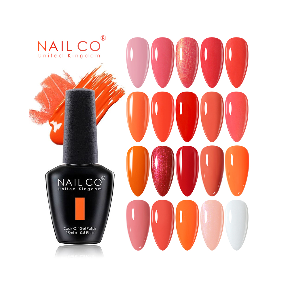 Nail Art Orange - NAILCO 15 мл оранжевые красные розовые