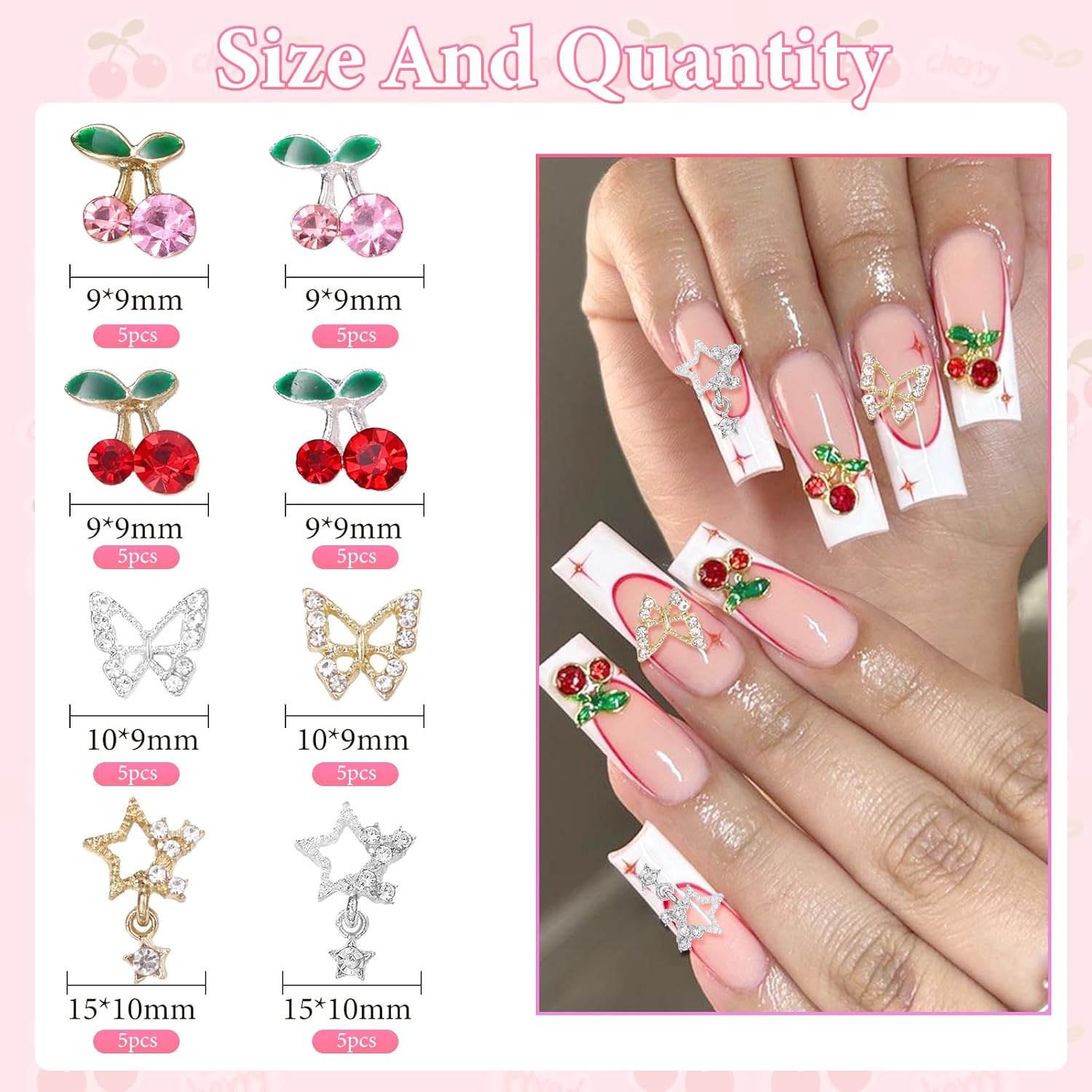 40 шт., подвески для ногтей из – обзор и цена Nail Art Valentines Day