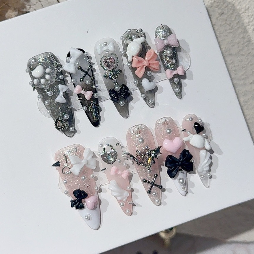 Накладные ногти Jirai Y2K Spic – обзор и цена Nail Art Pink