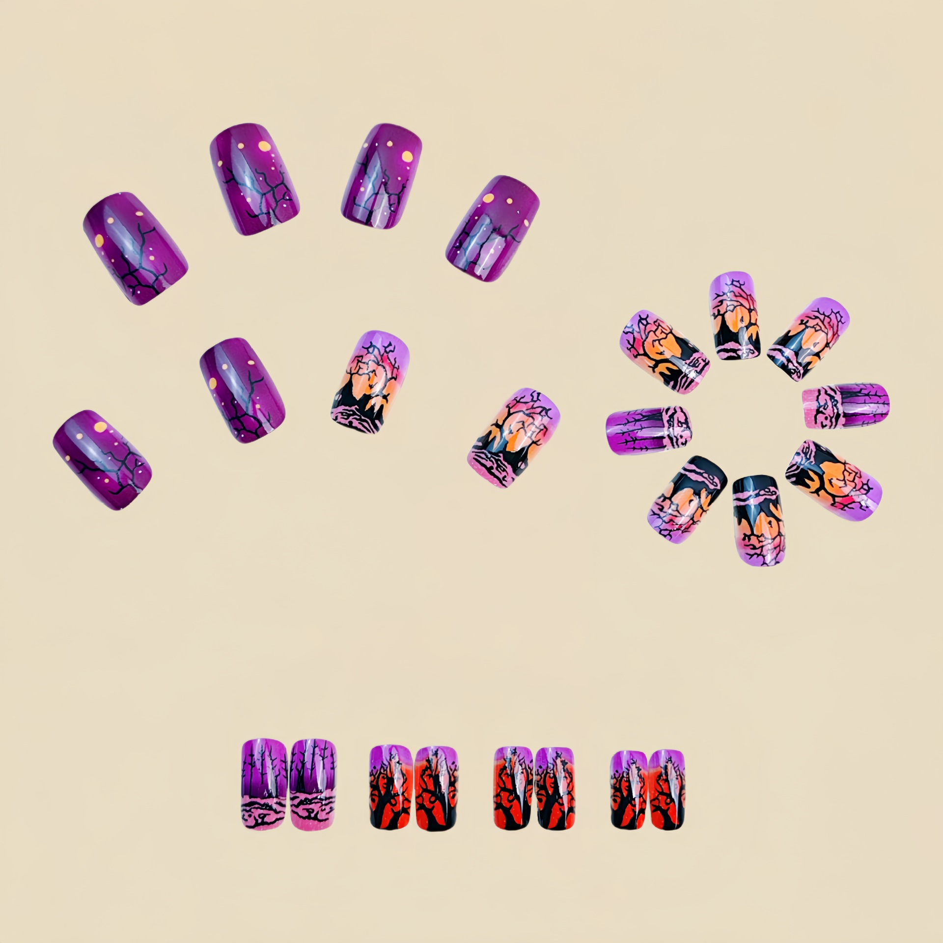 Средние квадратные накладные н – обзор и цена Nail Art Orange